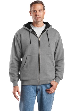 Heavyweight Full Zip Hooded Sweatshirt With Thermal Lining