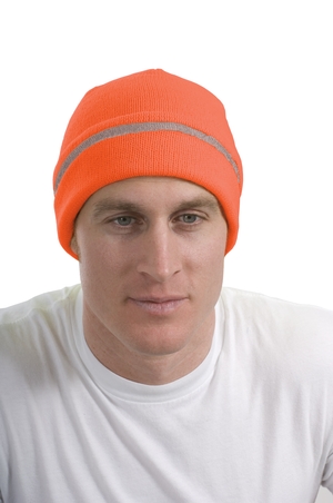 Safety Beanie With Reflective Stripe