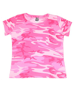 Women Fine Jersey Camouflage T Shirt