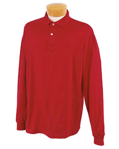 Men Long Sleeve Jersey Polo With Spotshield