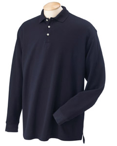 Men Long Sleeve Performance Plus Piqué Polo