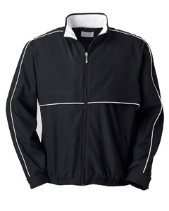 Men Full Zip Nanotex Jacket With Contrast Piping