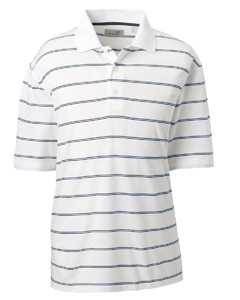 Men High Twist Cotton Tech Stripe Polo