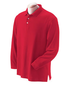 Men Pima Piqué Long Sleeve Polo