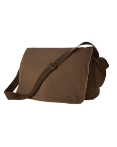 Pigment Dyed Raw Edge Messenger Bag