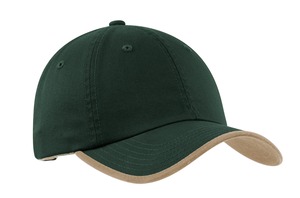 Twill Cap With Contrast Visor Trim And Underbill