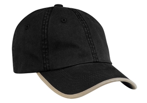 Twill Cap With Contrast Visor Trim And Underbill