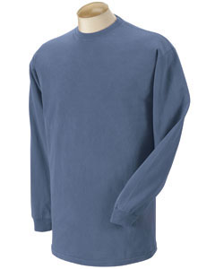 Men Ringspun Garment Dyed Long Sleeve T Shirt