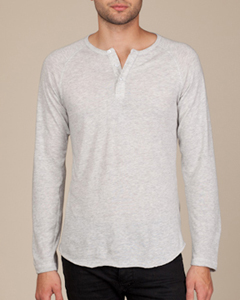 Unisex Long Sleeve Raglan Henley