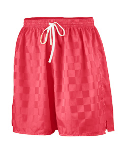 Kids Long Length Checkerboard Nylon Soccer Short