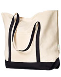 Organic Cotton Canvas Boater Tote Bag