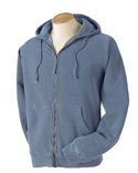 Men Garment Dyed full Zip Hood