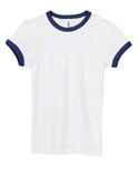 Womens Baby Rib Ringer T Shirt
