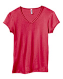 Women Baby Rib V Neck T Shirt