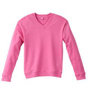 Women French Terry V Neck Pullover