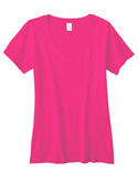 Women Sheer V Neck T Shirt