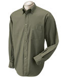 Men Singles Long Sleeve Twill Shirt