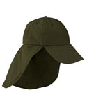 6 Panel Cap With Elongated Bill and Neck Cape