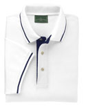 Men Ringspun Cotton Piqué Polo With Stripe Trim