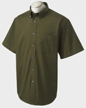 Men Singles Short Sleeve Twill Shirt