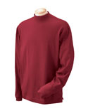 Men Sueded Cotton Jersey Mock Turtleneck